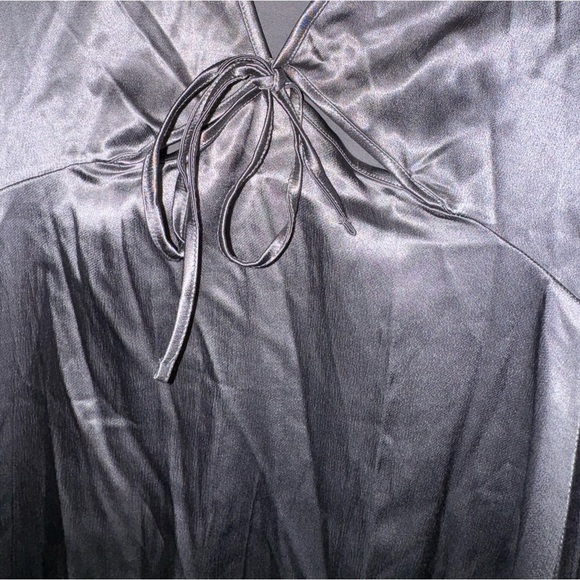 ZARA Satin Mini Dress Sliver NWT - Picture 4 of 8